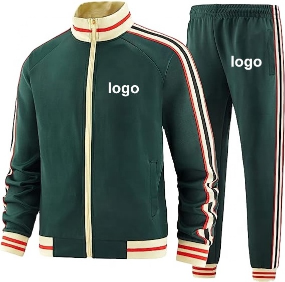 2024 High Quality Zipper Jogging Sports Team Custom Printing Logo Waterproof Tracksuit Men Jackets And Pants Sets Jogger Suit