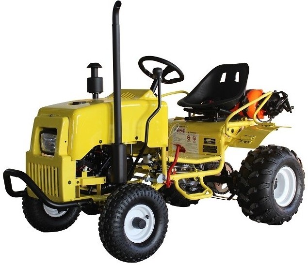 125cc Kids Gas Tractor Kart Junior Farm Ride With 7 Liter Water Tank, Electric Start, Fully Automatic With Reverse IN STOCK