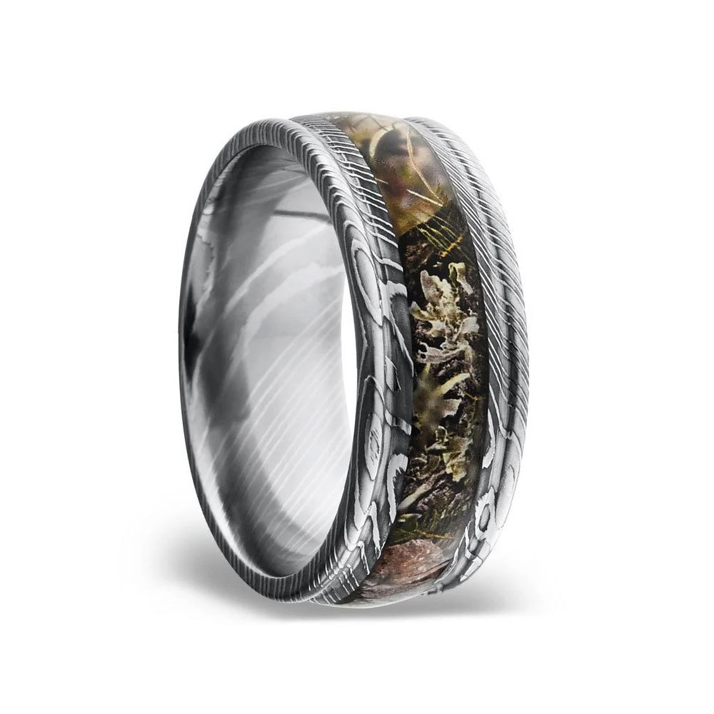 Damascus Steel Rings For Men Women Wedding Bands Polished Beautiful Shape customized Damascus steel rings