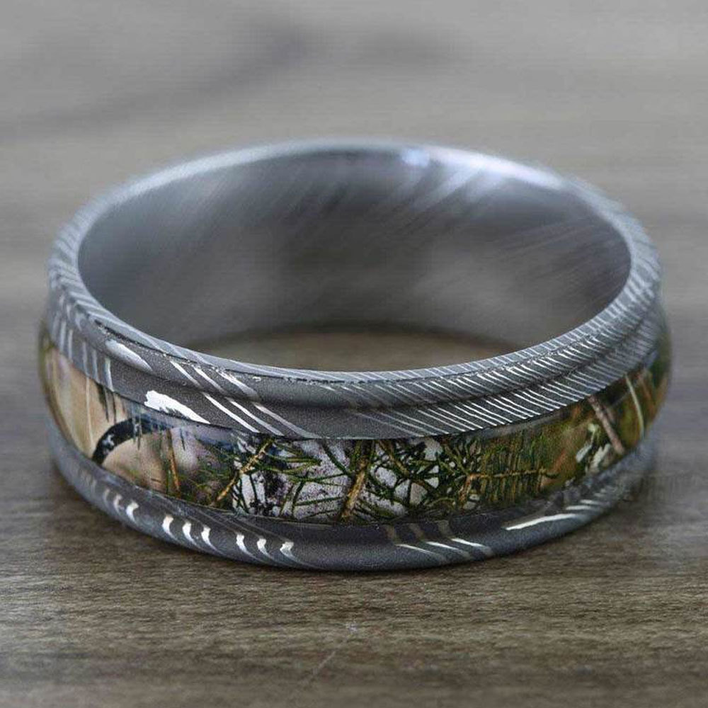 Damascus Steel Rings For Men Women Wedding Bands Polished Beautiful Shape customized Damascus steel rings