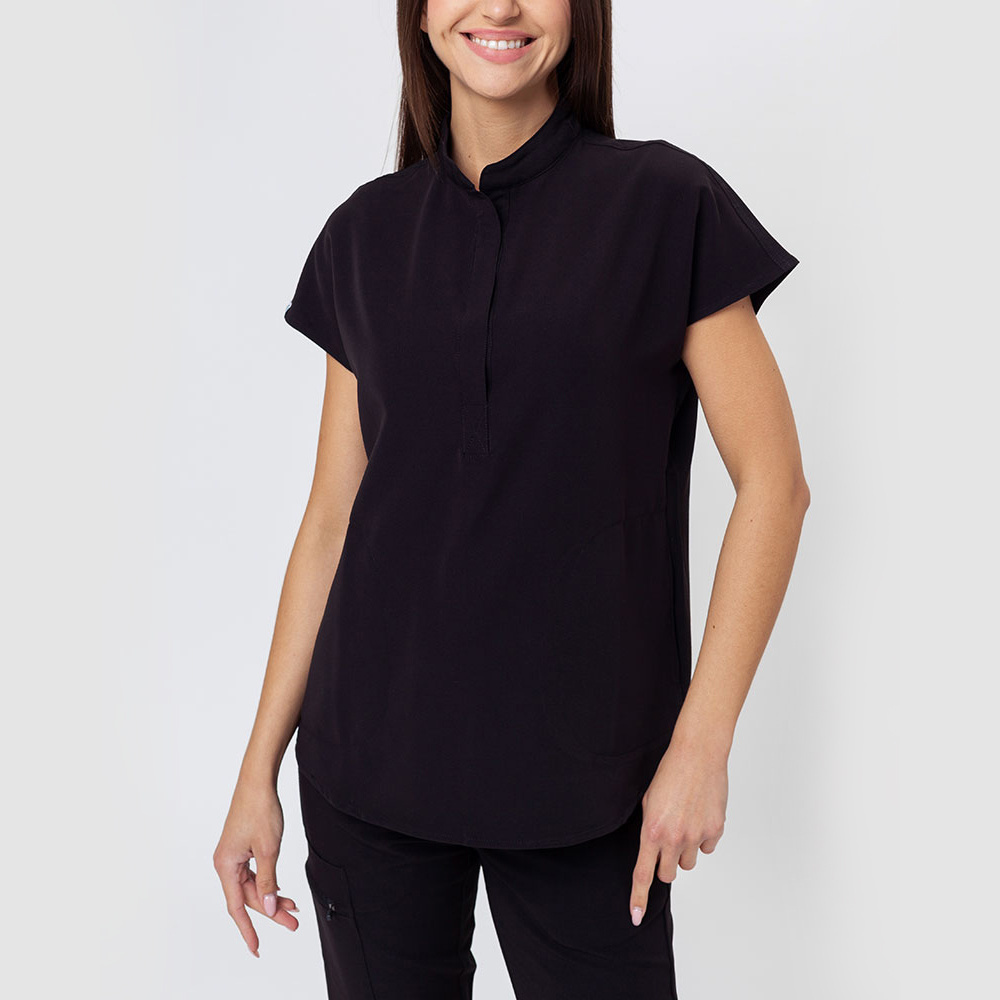 Wholesale Hospital Uniforms Scrubs Vendors Nurse Scrubs With Jogger Ruffle Short-sleeved Scrubs Uniforms Stacked Pants Set