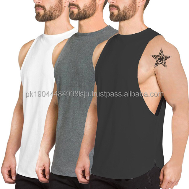 BAMBOO | Soft Bamboo Jersey Vest Casual Gym Singlets Summer Custom Bodybuilding Fitness Tank Top Gym Vest Mens