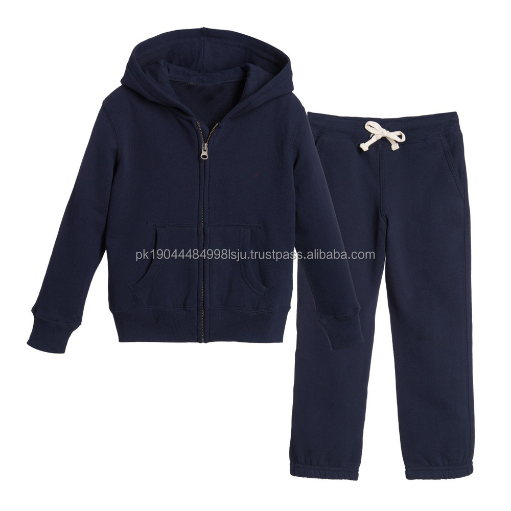 Custom Logo Unisex Tracksuits Fleece Jogging Sweat Suit with Plain Jogger Pants and Hoodie Set for Men