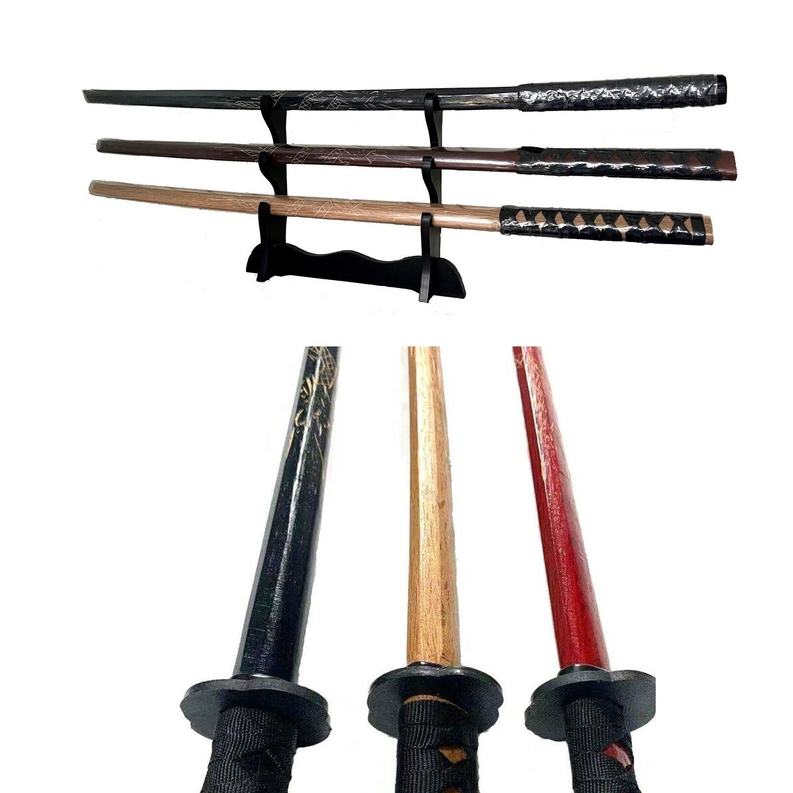 Wooden Katana Training Swords Handmade Japanese Samurai Katana Sword Natural Wood Samurai Katana Training Sword