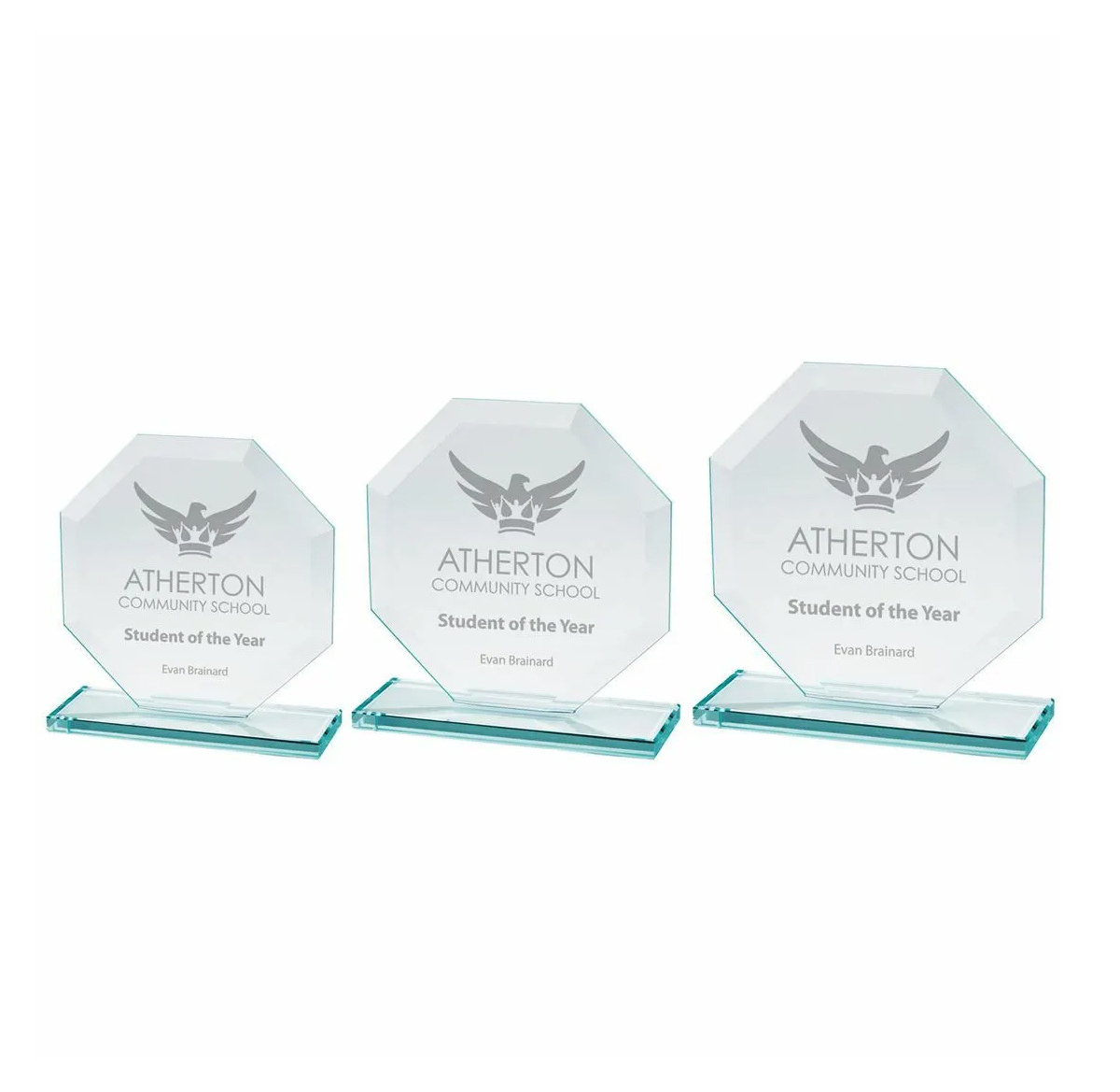 Engraved Glass Award Trophy Jade Oblivion Crystal Trophies Personalised Logo Glass Plaque Trophy Award Engraved Logo