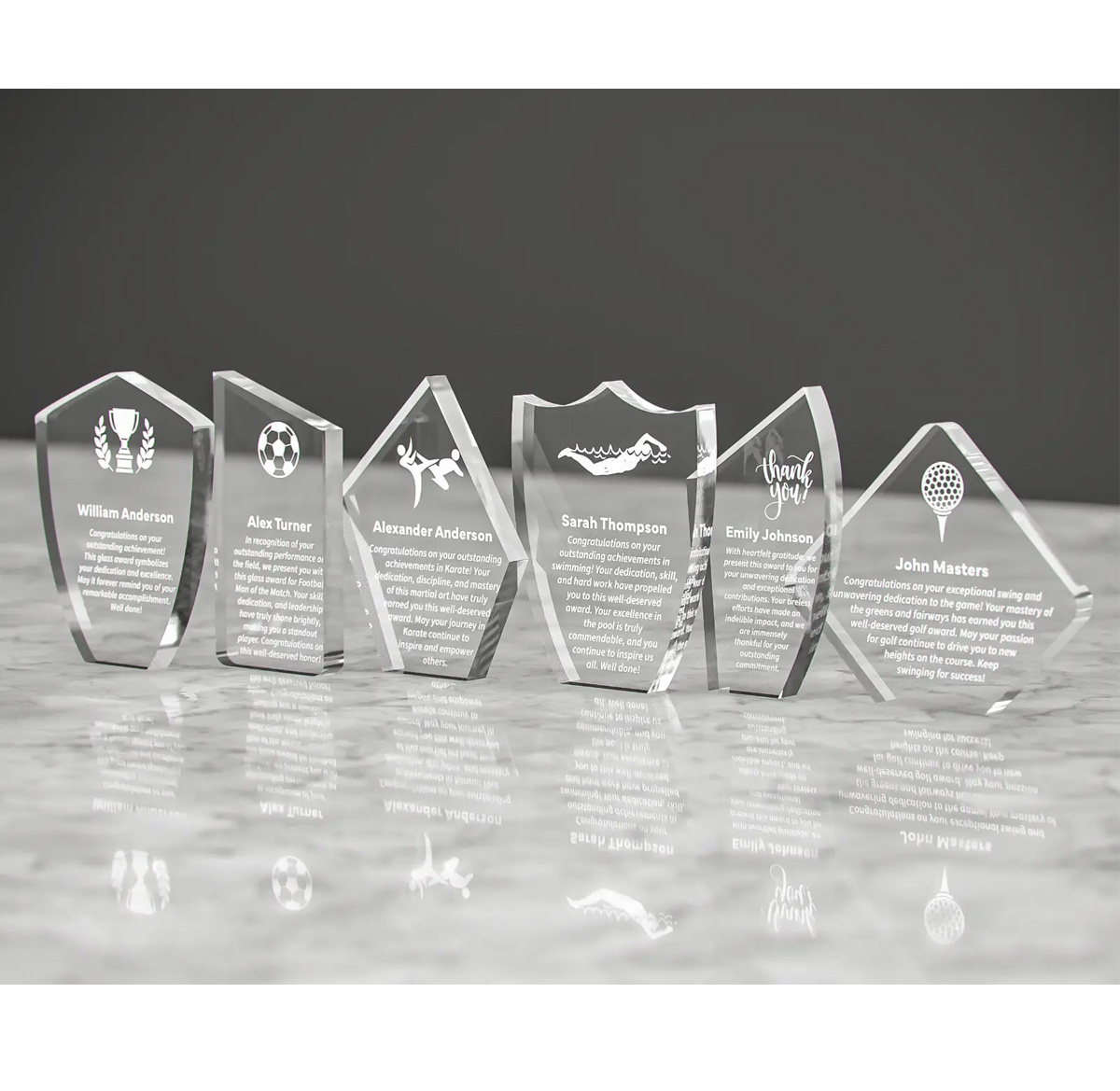 Engraved Glass Award Trophy Jade Oblivion Crystal Trophies Personalised Logo Glass Plaque Trophy Award Engraved Logo