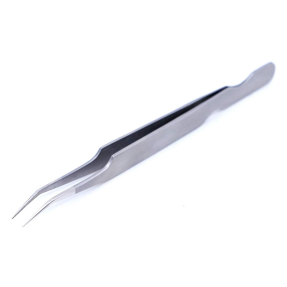 90 Degree Russian Volume Tweezers Private Label For 3D/5D/7D/10D Volume Pick Up Hand-tested False Eyelash Tweezers