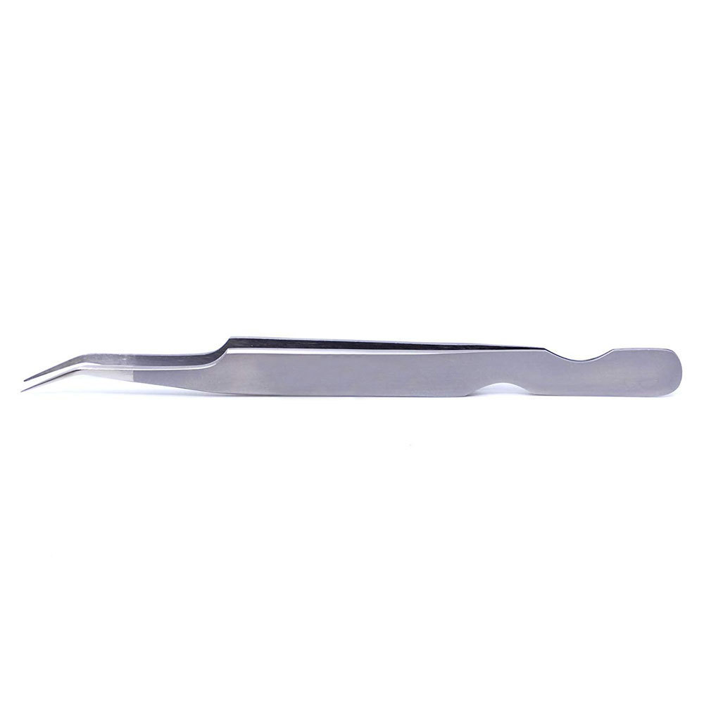 90 Degree Russian Volume Tweezers Private Label For 3D/5D/7D/10D Volume Pick Up Hand-tested False Eyelash Tweezers