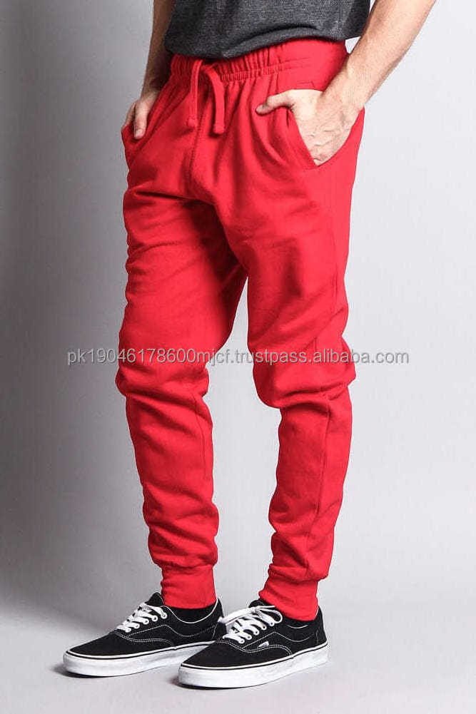 Custom Logo Color Men Heavy weight GSM Elastic Sports Trousers Gym Running Joggers Pants Cotton Polyester Fabric