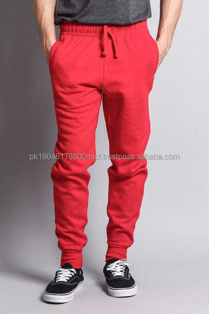 Custom Logo Color Men Heavy weight GSM Elastic Sports Trousers Gym Running Joggers Pants Cotton Polyester Fabric