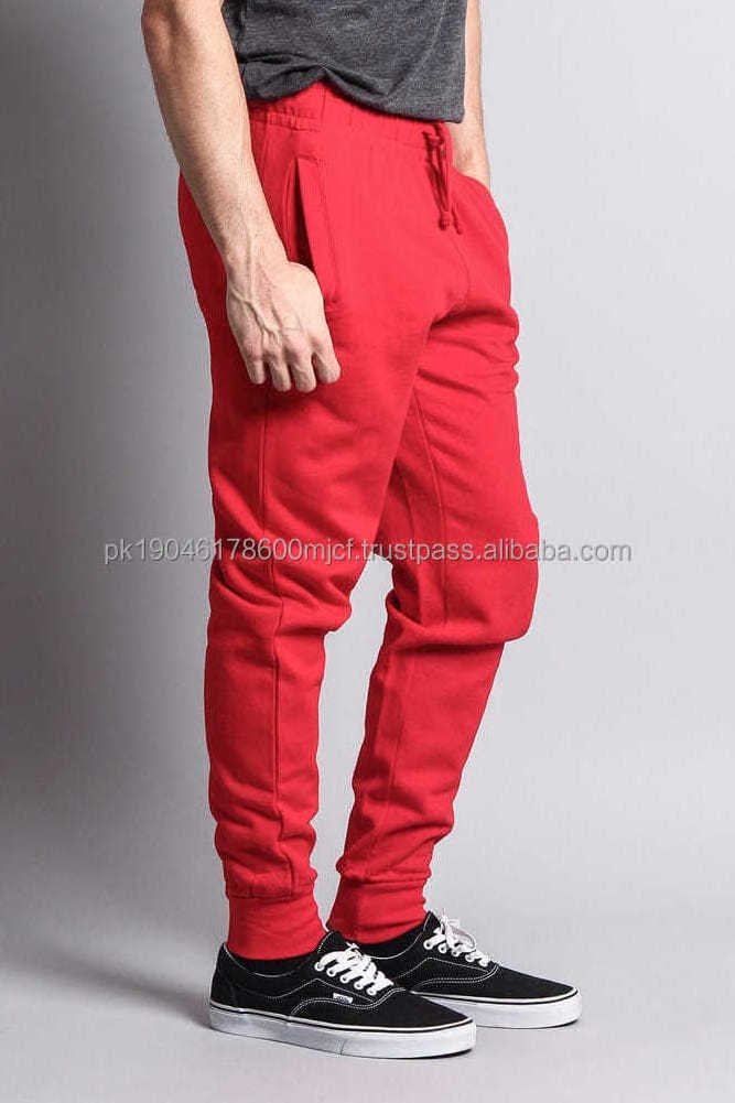 Custom Logo Color Men Heavy weight GSM Elastic Sports Trousers Gym Running Joggers Pants Cotton Polyester Fabric