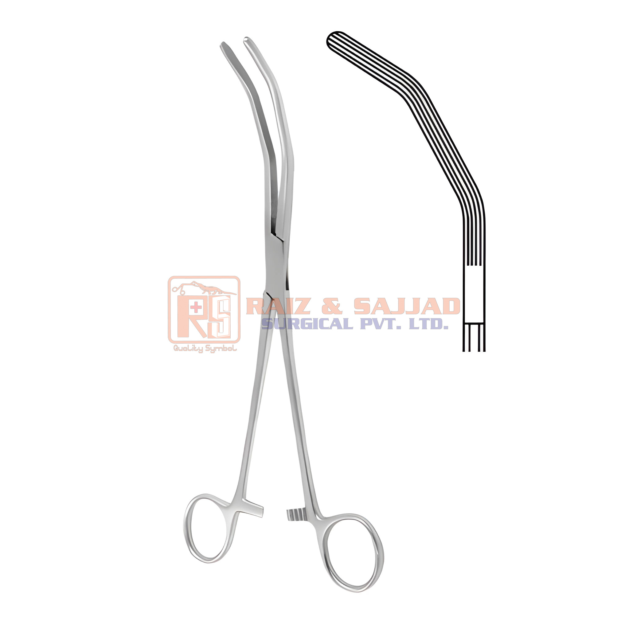 Top-Notch Quality Herrick Haemostatic Forceps 23 cm, Stainless Steel, ISO, CE, Approved, Custom Sizes, Matt and Polish Finish