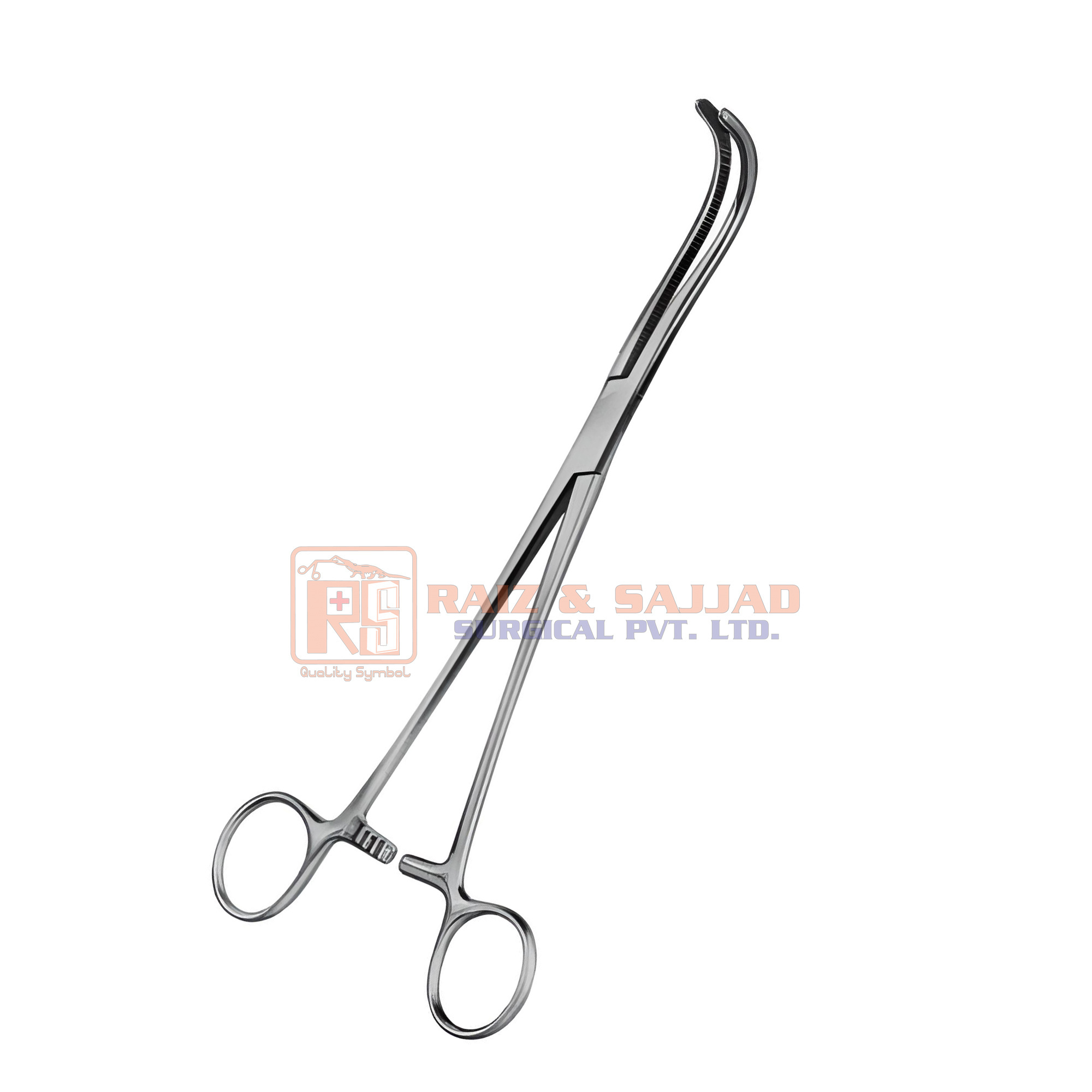 Top-Notch Quality Guyon Kidney Pedicle Clamp Haemostatic Forceps 23cm, Stainless Steel, ISO, CE, Approved and Custom Sizes