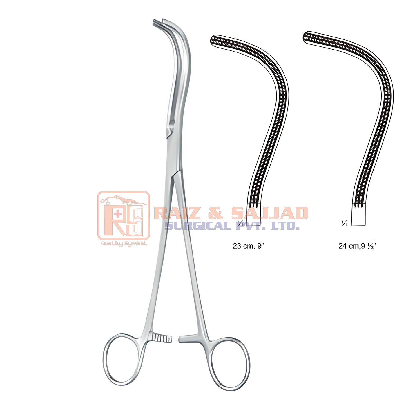 Top-Notch Quality Guyon Atraumatic Forceps, Stainless Steel, ISO, CE, Approved, Custom Sizes, Matt and Polish Finish