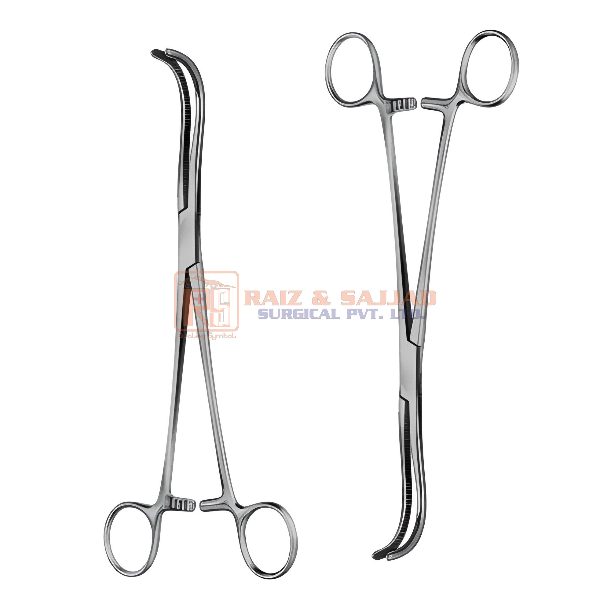 Top-Notch Quality Guyon Kidney Pedicle Clamp Haemostatic Forceps 23cm, Stainless Steel, ISO, CE, Approved and Custom Sizes