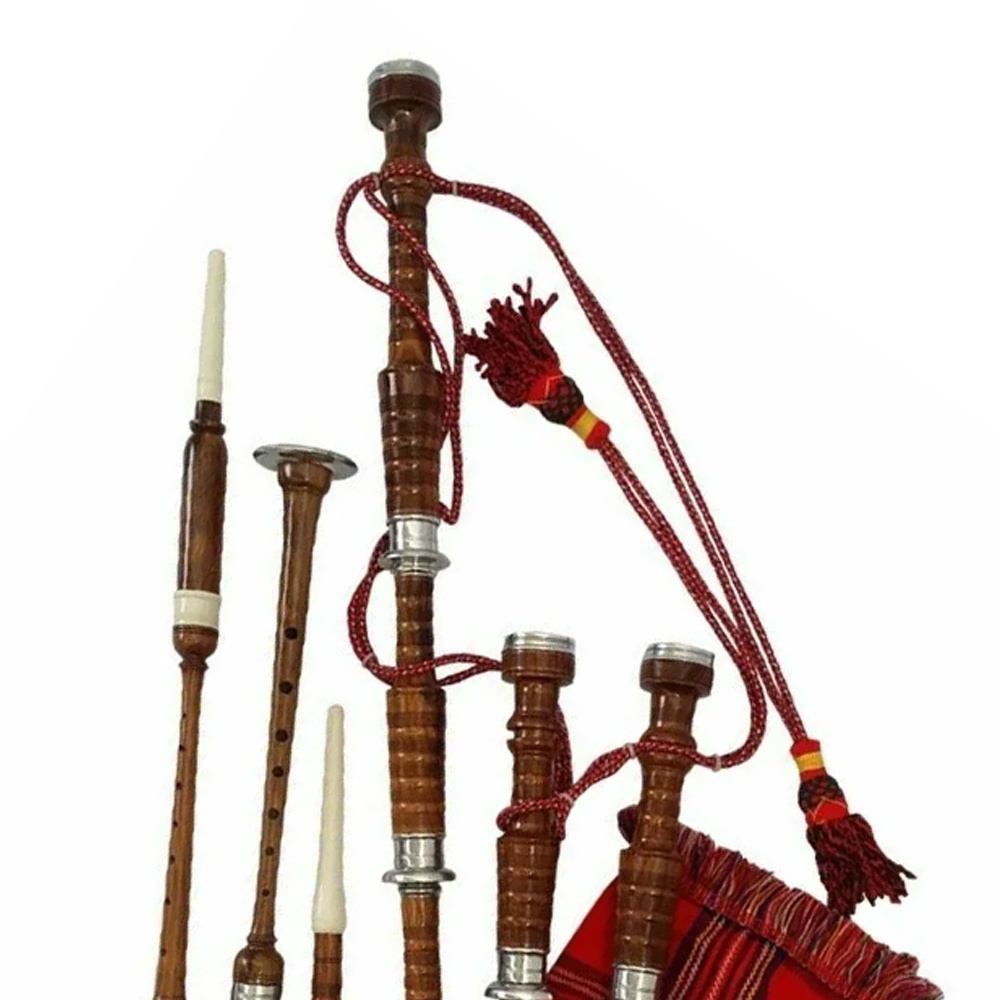 Hand Made Rosewood Irish National Tartan Bagpipe For Sale Wholesale Prices Irish Bagpipes Custom Made Best Tartan Bagpipes