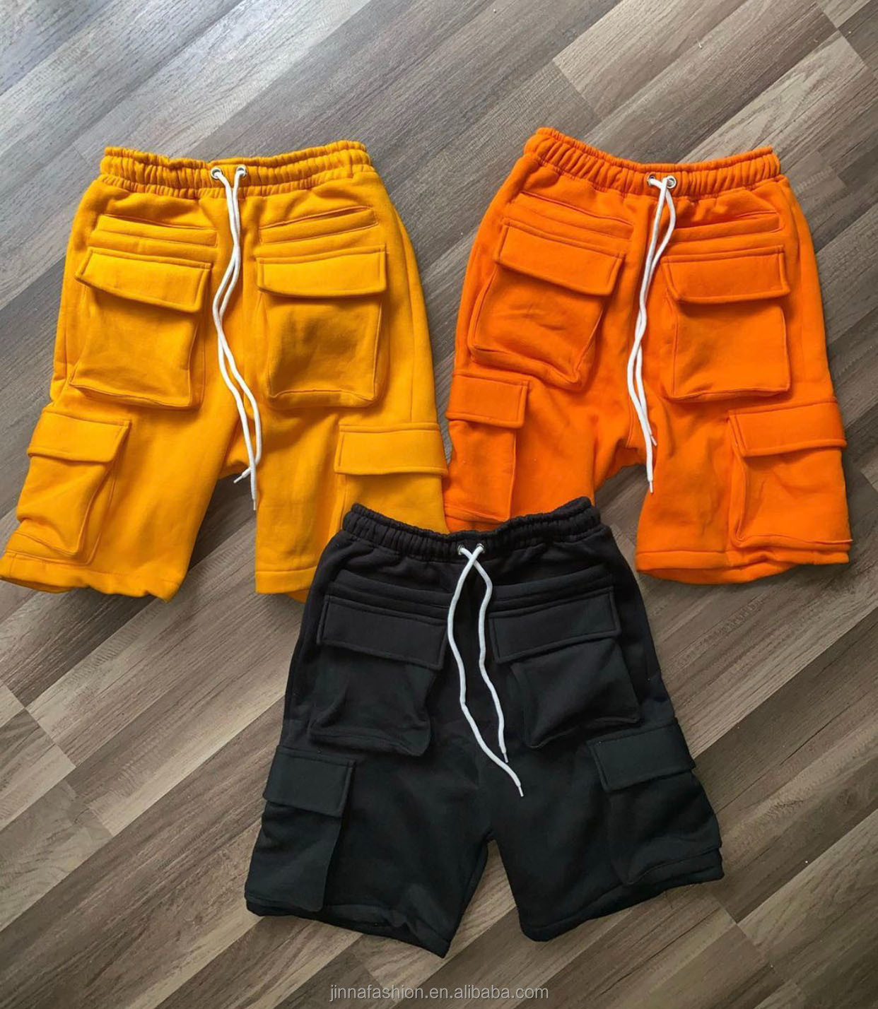 Mens Fleece Street Cargo Shorts Custom Cotton Nylon 6 Pocket Cargo Shorts Men Half Pants With Logo 5 Inch Inseam Shorts For Men