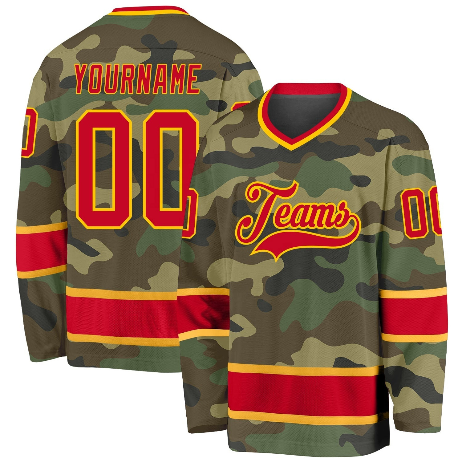 2024 Custom Camo ice Hockey Stitched Jersey tackle twill ice hockey Jersey CustomMade ice hockey jersey