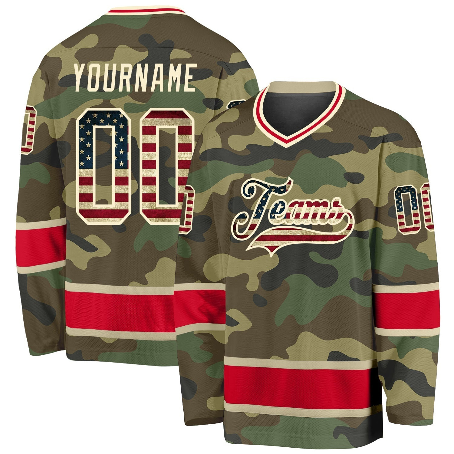 2024 Custom Camo ice Hockey Stitched Jersey tackle twill ice hockey Jersey CustomMade ice hockey jersey