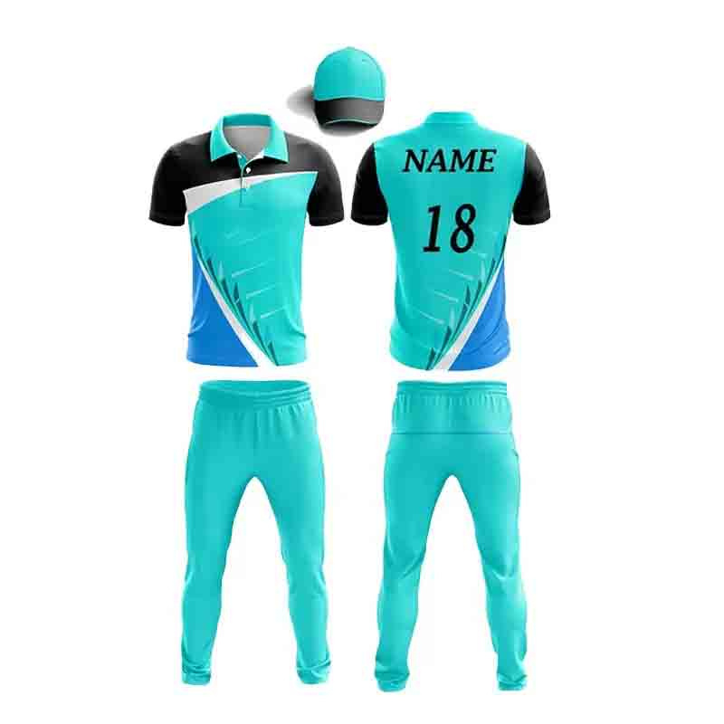 High Level Quality Cricket jersey and trousers Uniform Custom Logo Wholesale breathable Cricket College Team Uniform Set