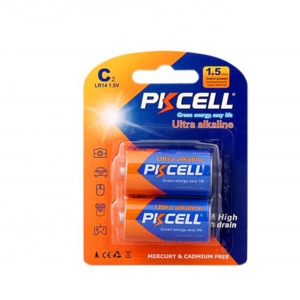 Hot selling pkcell 1.5v c size am2 lr14 alkaline battery for consumer electronics