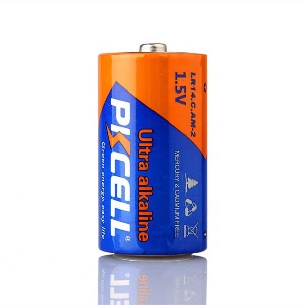 Hot selling pkcell 1.5v c size am2 lr14 alkaline battery for consumer electronics