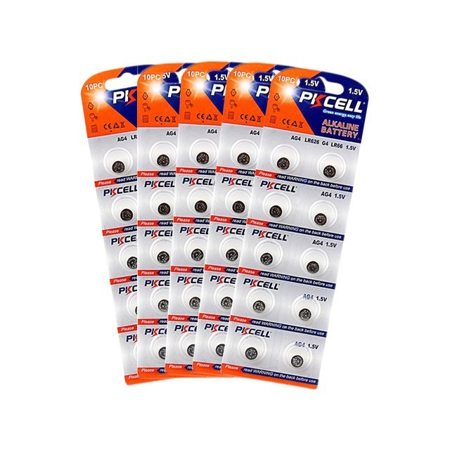 10pcs per blister pack package pkcell AG series ag4 button cell batteries packs