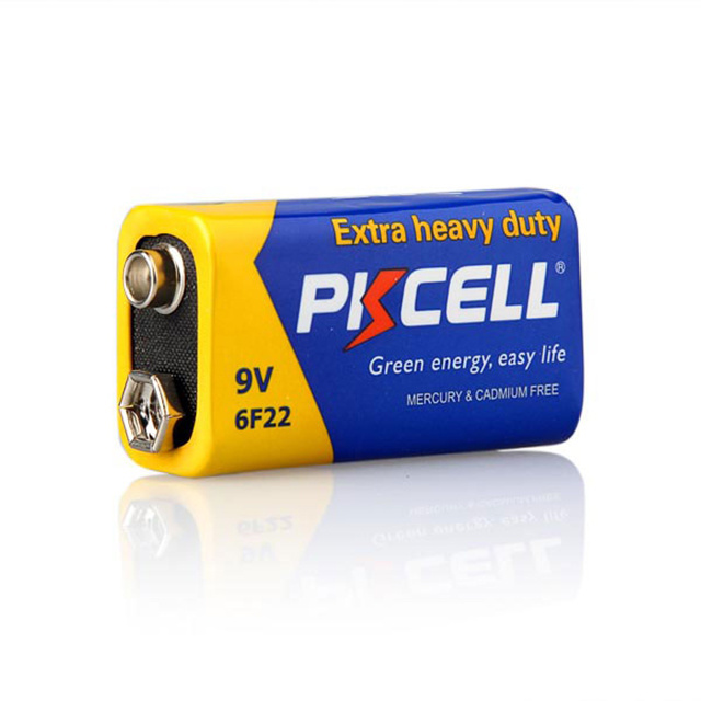 PKCELL brand power plus 9v carbon zinc batteries 9V heavy duty battery super heavy duty bettery 006p 6f22 9v primary dry battery