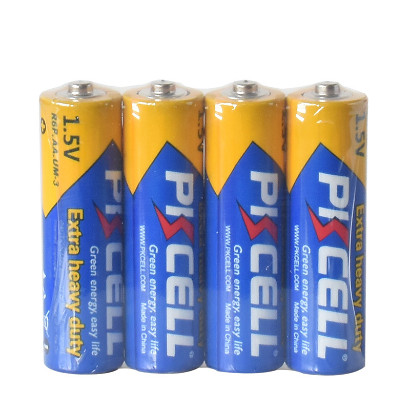 PKCELL carbon zinc r6p um3 aa batteries dry cell battery 1.5v for electric torch flashlight