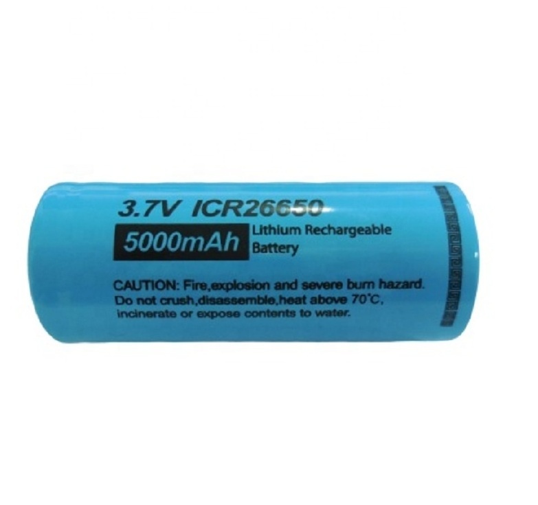 High capacity lithium rechargeable battery 26650 5000mAh 3.7v li-ion battery pkcell for flashlight