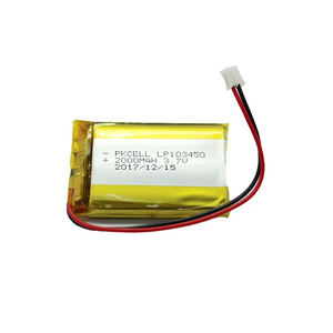 Hot-selling lithium polymer 103450 3.7V rechargeable 1800-2000 mAH LP battery  for ATM