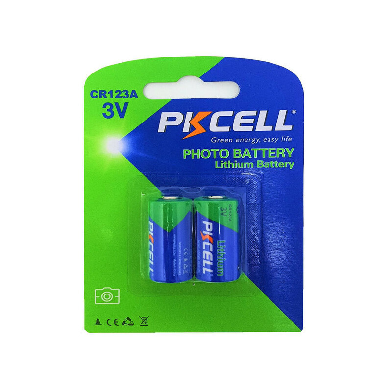 Pkcell CR123A 3V Lithium Batteries for Camera Microphones Flashlight 3V cr123a 123a lithium battery