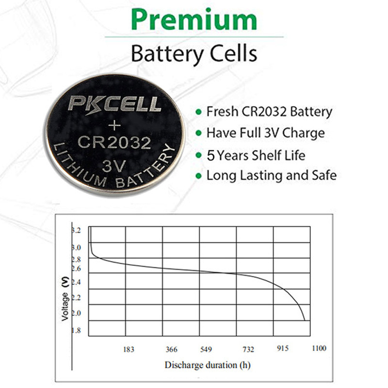 CR2032 lithium battery 3v 210mah battrie cr2032 can add cr2032 battery holder