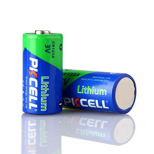 Hot Sale Limno2 PKCELL brand 3 Volt Cr 123A Cr123A Cr17345 1500Mah 3V Photo Lithium Battery