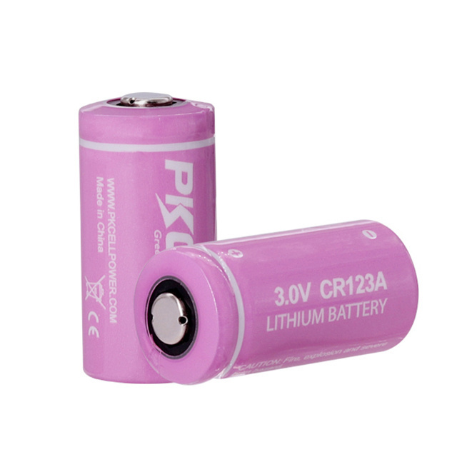 Hot Sale Limno2 PKCELL brand 3 Volt Cr 123A Cr123A Cr17345 1500Mah 3V Photo Lithium Battery