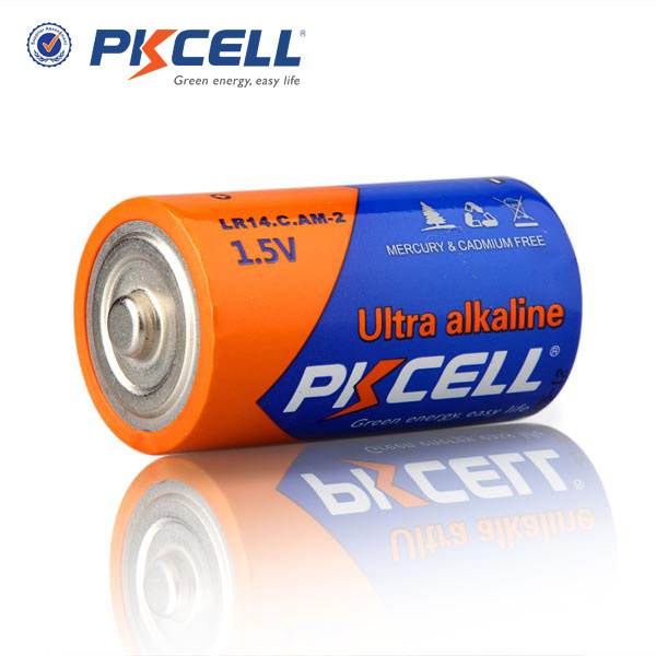 PKCELL Battery C Alkaline  size LR14 AA Alkaline Pilas C 2 Pieces Package 1.5Volt No.2 Battery