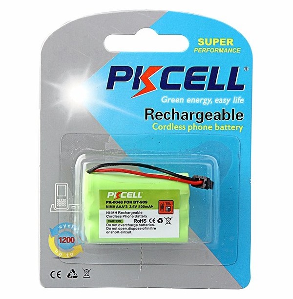 China wholesalers cordless phone battery pack 3.6V AAA 800mAh rechargeable batteries for HHR-P102 HHR-P103 HHR-P104