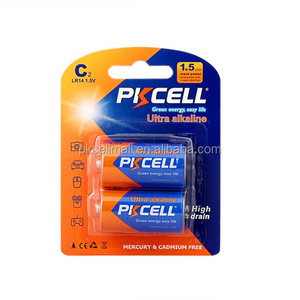 PKCELL Battery C Alkaline  size LR14 AA Alkaline Pilas C 2 Pieces Package 1.5Volt No.2 Battery