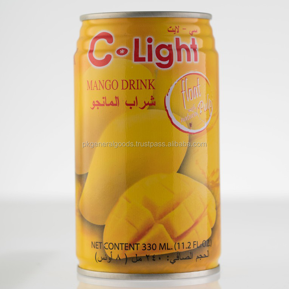 Fruit drink juice with Pulp Tin can 330ml. Food and beverage , Made in Thailand , product of Thailand. Fruits Product