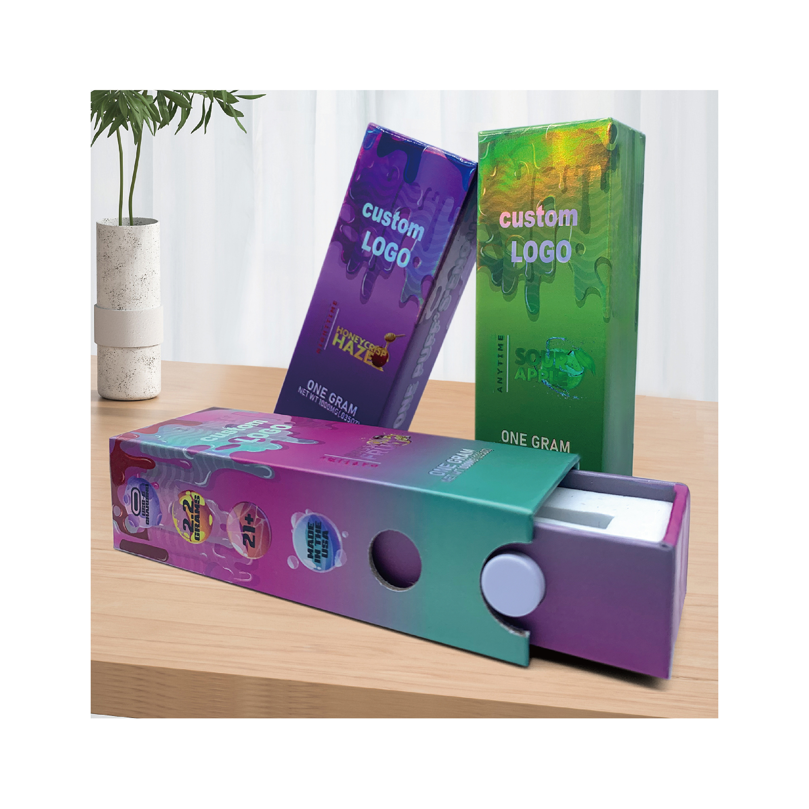 Manufacturers For Custom  Unique Child Safety Lock Gift Box Smooth Soft-touch Foil for Cartridge