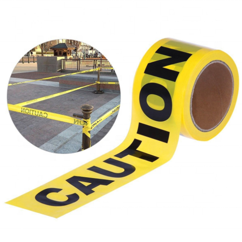 No Adhesion PE Detectable Red Cordon off Floor Marking PE Warning Road Safe Tape Buried Barricade Tape