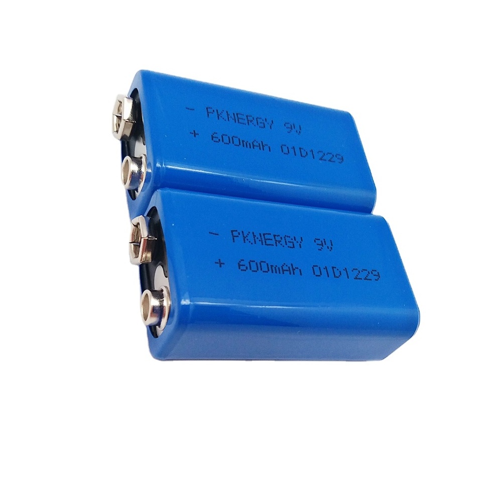 6f22 9v rechargeable battery 600mah 9V 006P rechargeable lithium battery with PCM