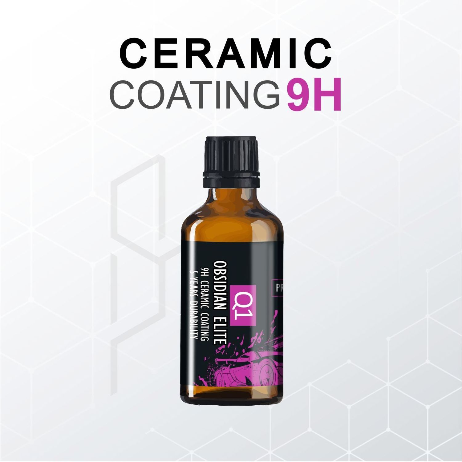 Ceramic Coating for Superhydrophobic Car Protection 9H Hardness