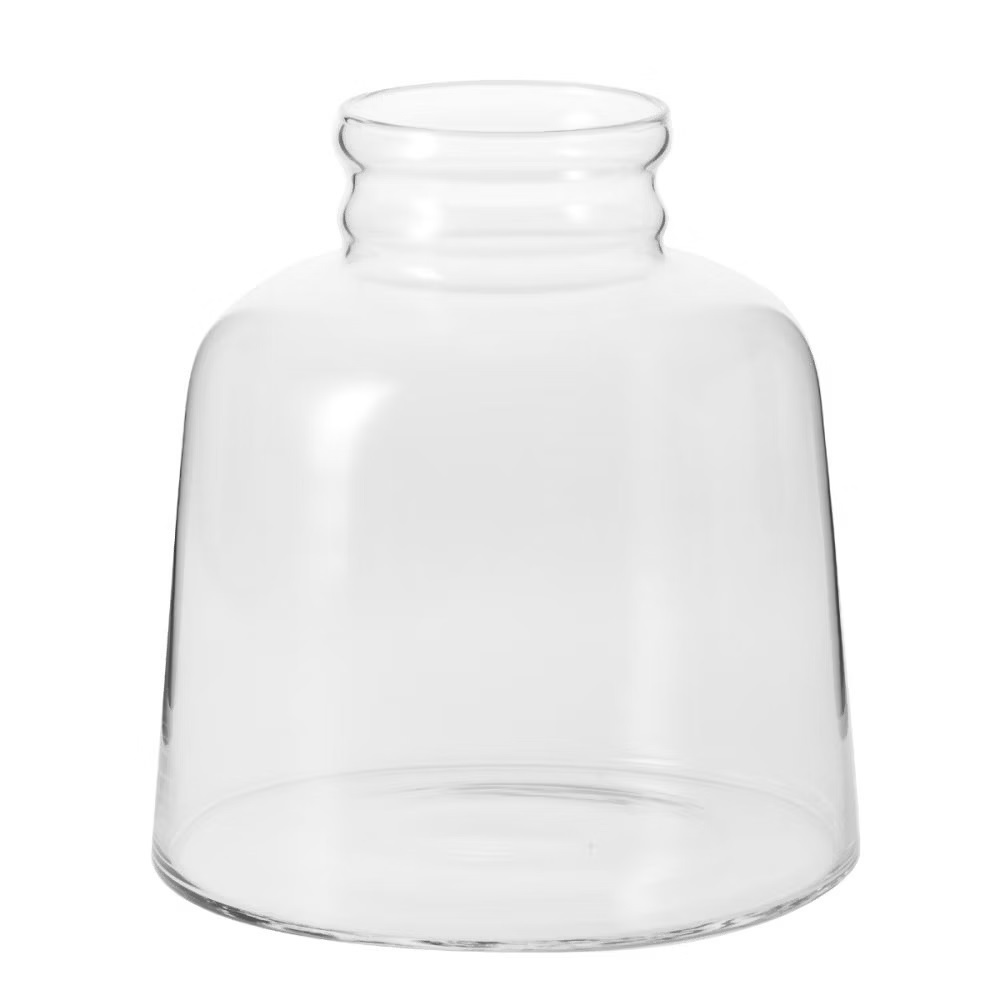 Elegant Clear Glass Jar Vase for Flowers - 10.2 inches (26 cm) Height - B2B Wholesale Offer - Home Decor - Krosno Glass