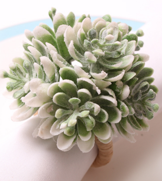 2024 New products flower shape bright napkin rings for weddings love napkin ring