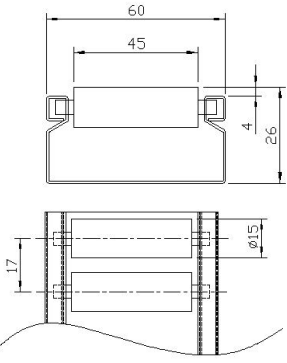 Flow Rail ABS Plastic Wheels Steel Roller Placon Conveyor Roller Parts Roller Conveyor Gravity Electric Pallet Track AL-2060A