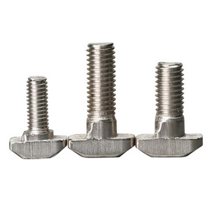 China Industry M6/M8 T Head Bolt Screws 304 Stainless Steel Channel T Bolts Screw Stainless T Bolt For Aluminum profile