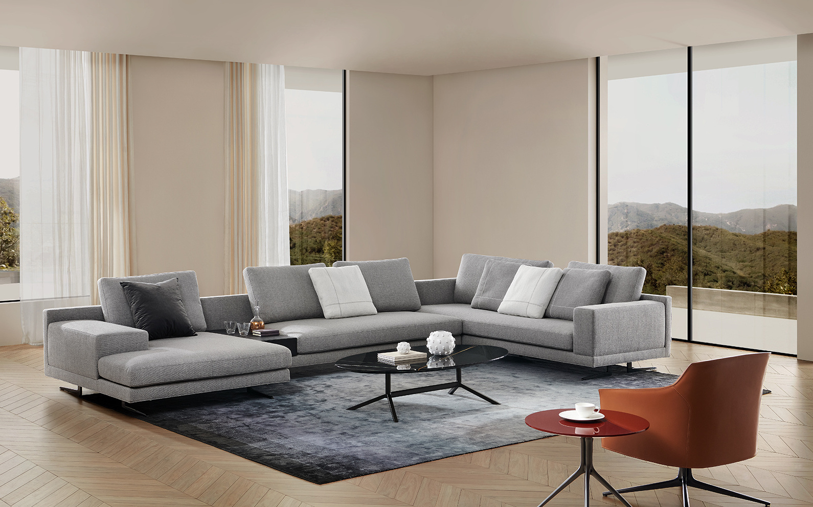 New Style Factory Direct Italy Designer L Shaped Sofa sectional sofa