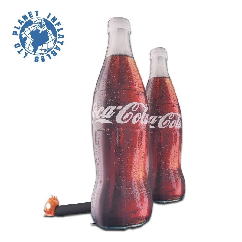 Factory price hot summer cocacola drink promotion bottle air inflatable advertising bottles