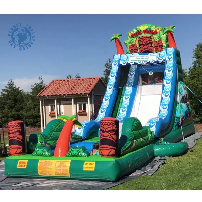 Commercial Pool Water Slide Custom Size Outdoor Adult And Kids Amusement Tobogan Inflable Water Slides